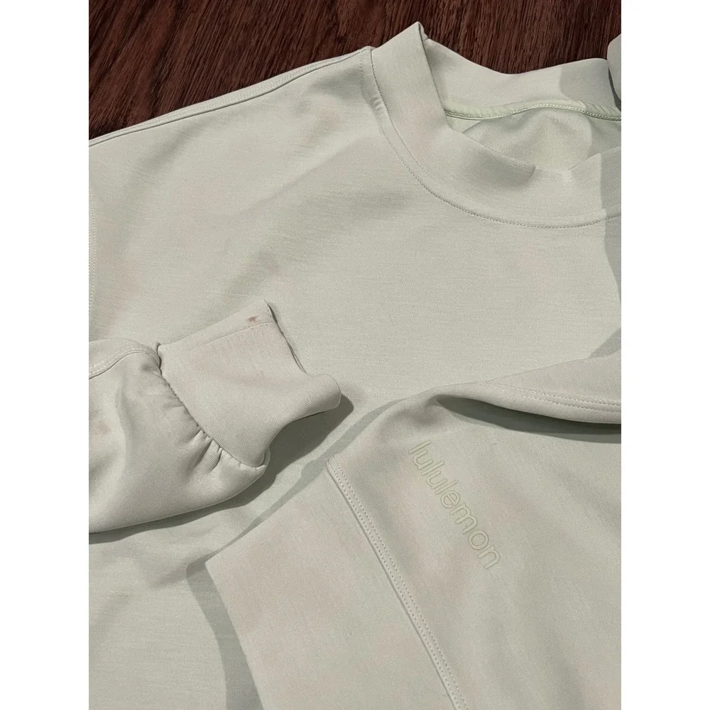 Lululemon Perfectly Oversized Crewneck Pullover Mint Green Sweatshirt Women